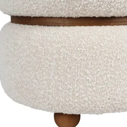 Tabouret en tissu et pin blanc - Alpinia