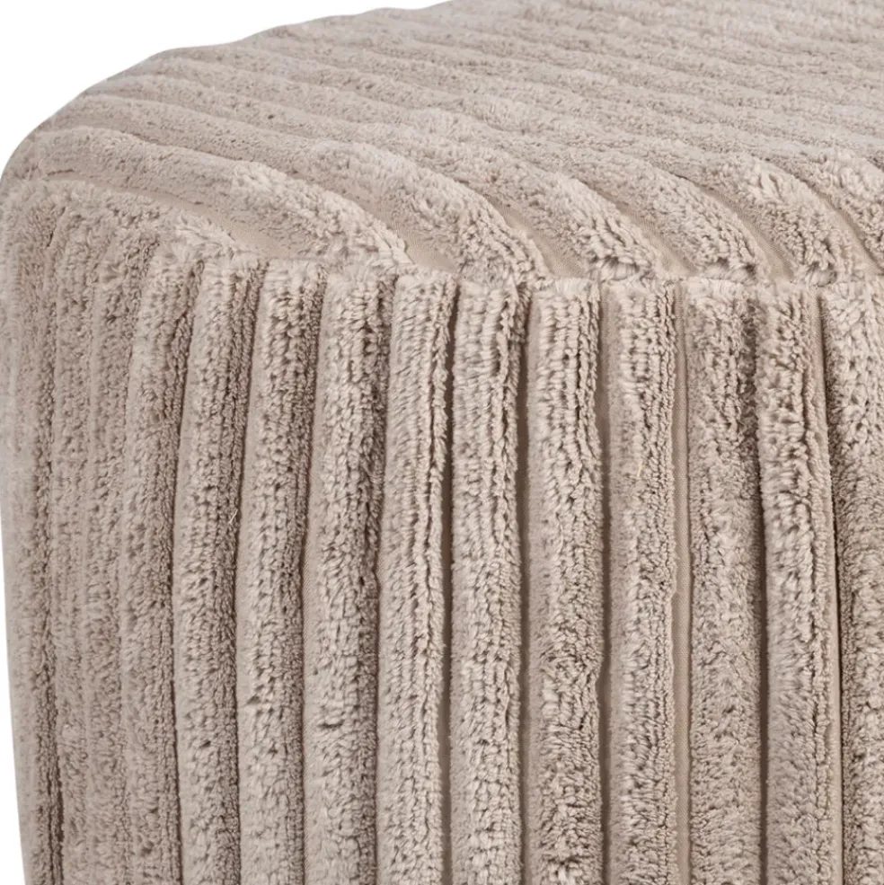 Tabouret en tissu taupe - Klosen