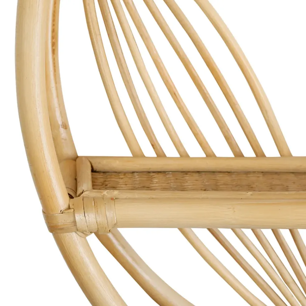 Étagère murale 2 niveaux en rotin naturel d60cm - Gispsy
