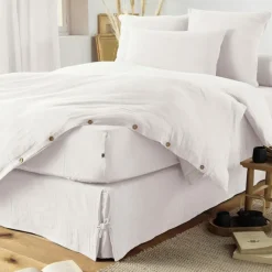Taie d'oreiller chantilly en gaze de coton 50x70cm - Gaia