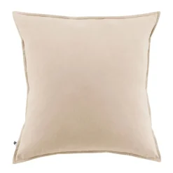 Taie d'oreiller en flanelle sable 63x63cm - Candice