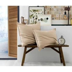 Taie d'oreiller en flanelle sable 50x70cm - Candice