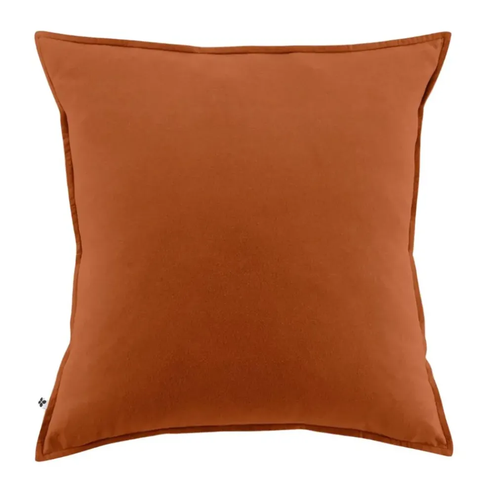 Taie d'oreiller en flanelle tomette 63x63cm - Candice