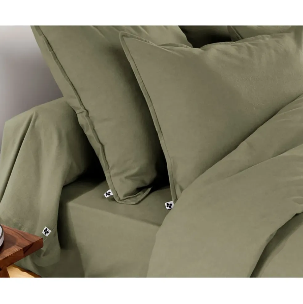 Taie d'oreiller en flanelle romarin 50x70cm - Candice