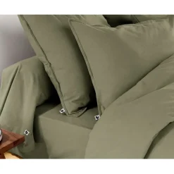 Taie d'oreiller en flanelle romarin 63x63cm - Candice