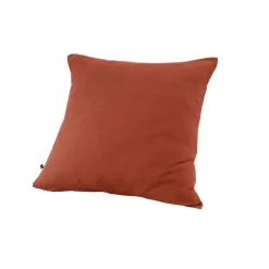 Taie d'oreiller en gaze de coton unie terracotta 60x60cm - Gaia