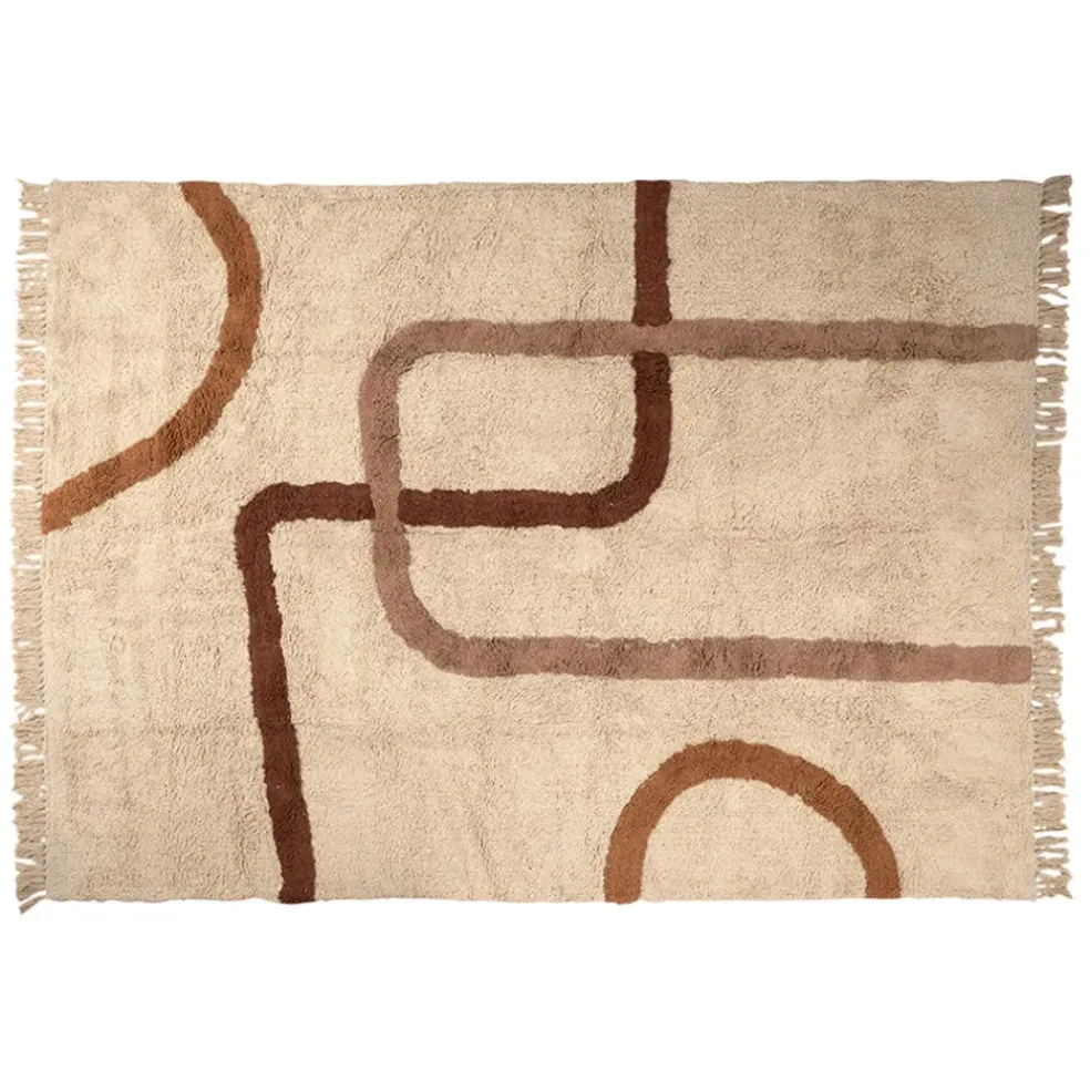Tapis en coton ecru 230x160cm - Manarola