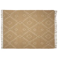 Tapis en jute et laine naturel 200x140cm - Urazia