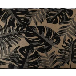 Tapis extérieur noir et naturel 120x180cm - Fleuri