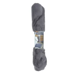 Tapis imitation fourrure poil fin gris 60x90cm
