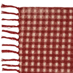 Tapis la campagne rouge 120x80cm en coton