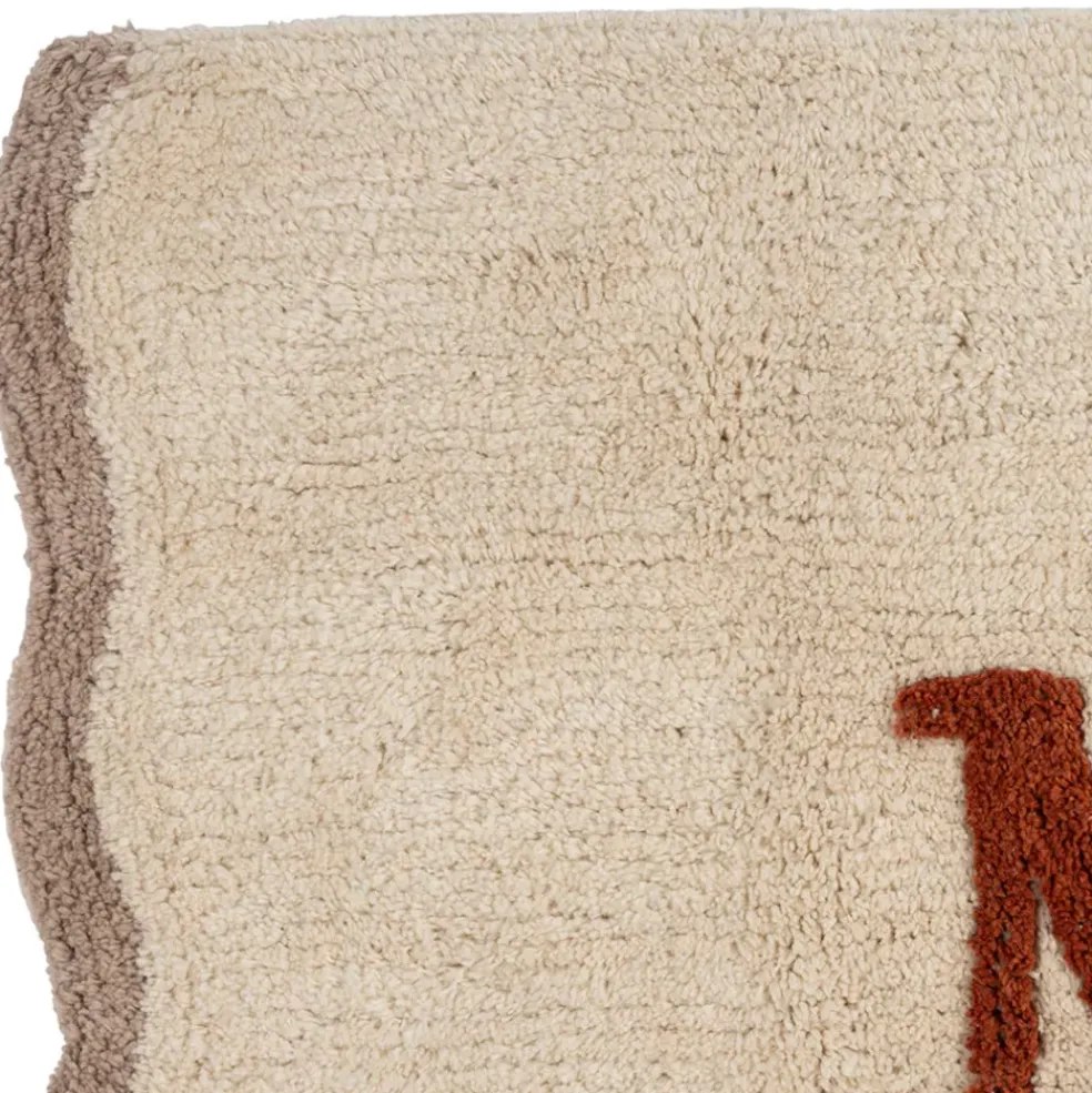 Tapis More amor en coton terracotta 90x60cm - Nomadea