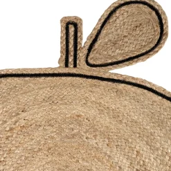 Tapis pomme en jute et coton naturel d100cm - Les fruits