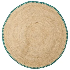 Tapis rond en jute et coton naturel d100cm - Patchuca