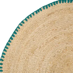 Tapis rond en jute et coton naturel d100cm - Patchuca