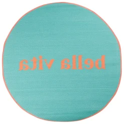 Tapis rond en plastique corail d120cm - Palma