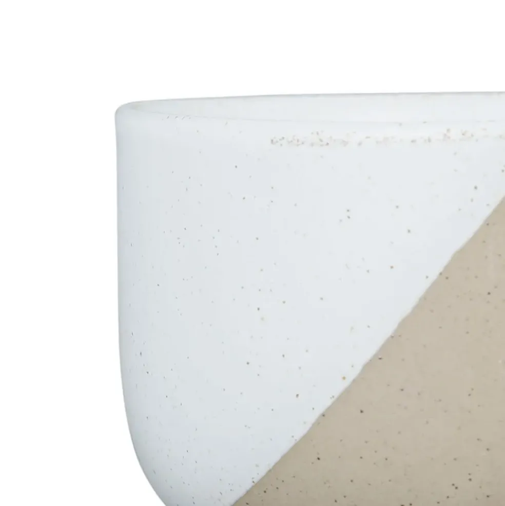 Tasse à thé avec support en grès indigo, blanc et terracotta -courba