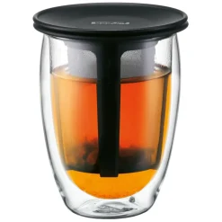 Tasse à thé en verre avec filtre 35cl