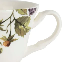 Tasse à thé et sous tasse en faïence blanche 22cl - Meredith