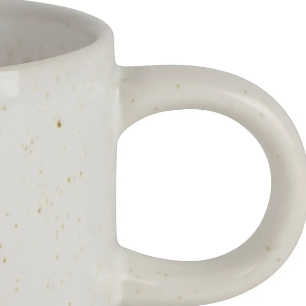 Tasse à thé papa en grès écru moucheté 30cl