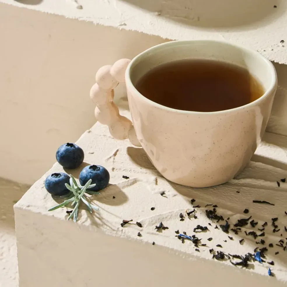 Tasse de thé en grès écru moucheté 25cl - Organic