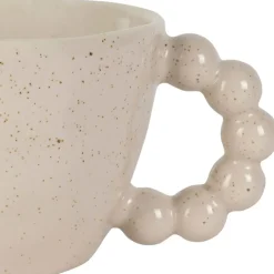 Tasse de thé en grès écru moucheté 25cl - Organic