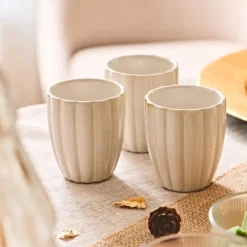 Tasse en céramique beige 12cl - Vlora