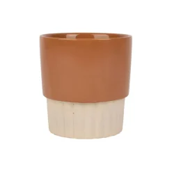 Tasse en grès terracotta 25cl - cannelé