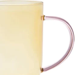 Tasse en verre borosilicate jaune clair 40cl - Funny