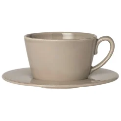 Tasse et sous-tasse en faience mastic - constance