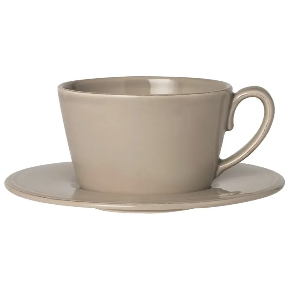 Tasse et sous-tasse en faience mastic - constance