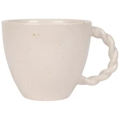 Tasse moucheté en grès blanc 33cl - Organic
