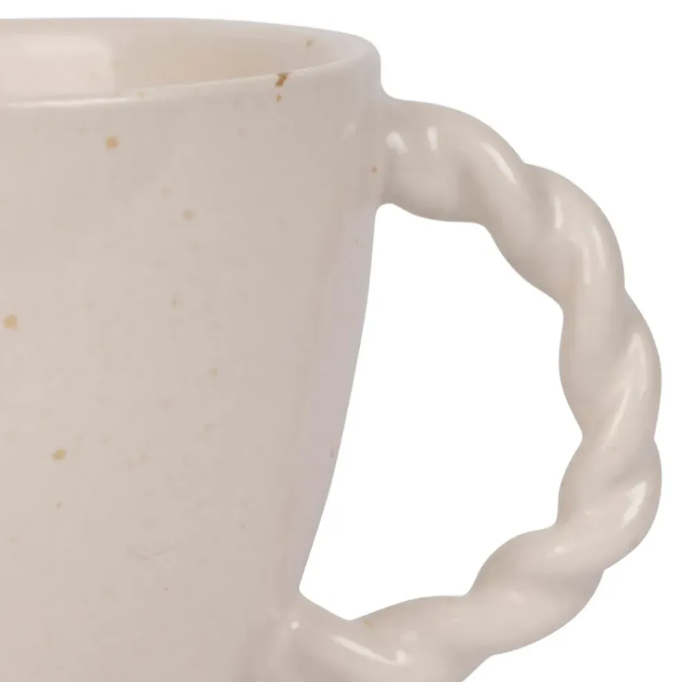Tasse moucheté en grès blanc 33cl - Organic