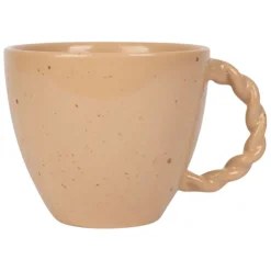 Tasse moucheté en grès nude 33cl - Organic