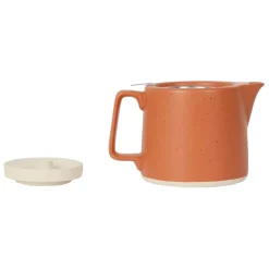 Theiere en grès terracotta et filtre inox 1l - Verde