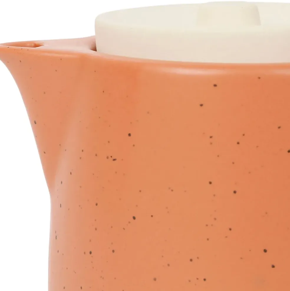 Theiere en grès terracotta et filtre inox 1l - Verde