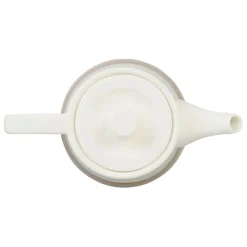 Theiere en porcelaine nude et blanc - earth notes
