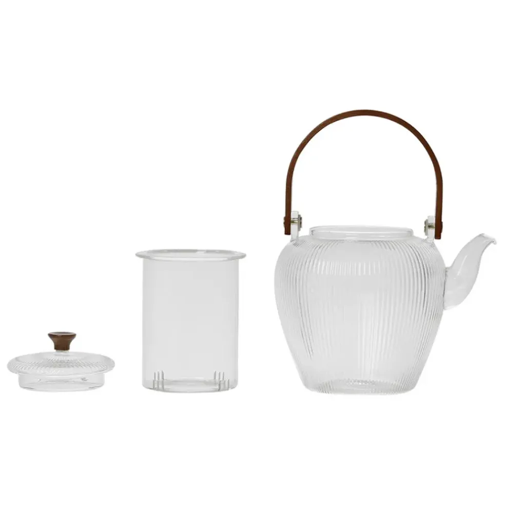 Theiere en verre borosilicate transparent 1l - Manarola
