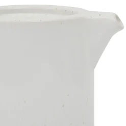Théière avec filtre blanc moucheté 1.15l en grès et dessous en bois - nordika