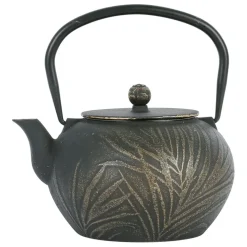 Théière avec filtre en fonte noire et dorée 1.5l - Exaltation