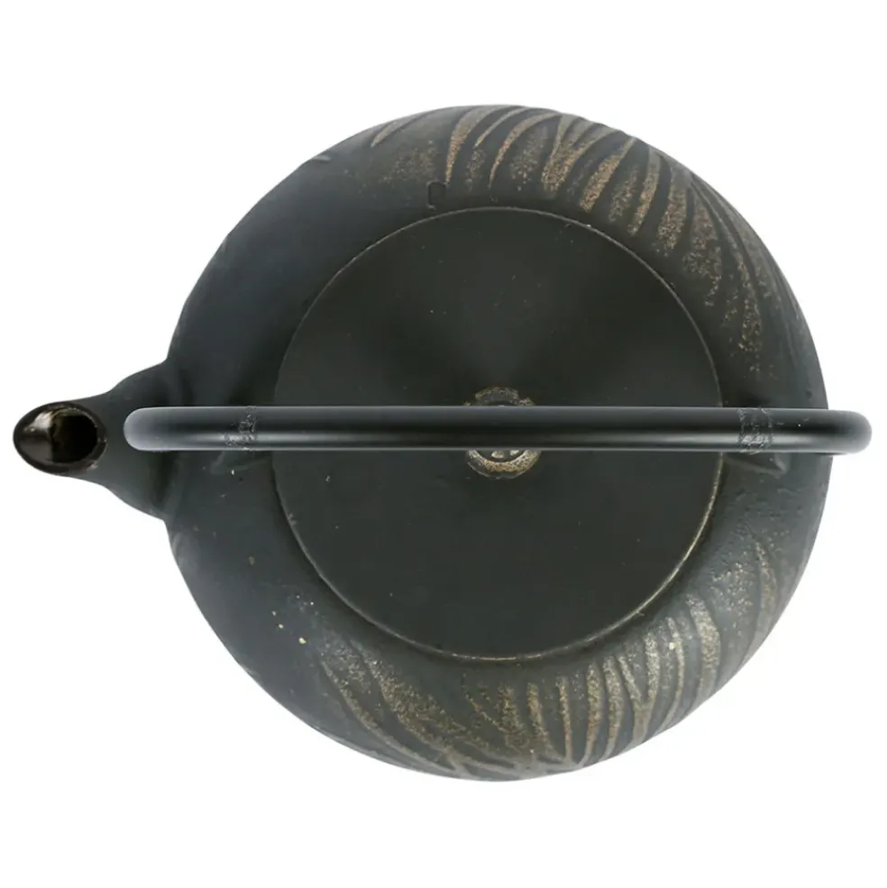 Théière avec filtre en fonte noire et dorée 1.5l - Exaltation