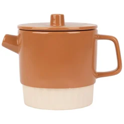 Théière avec filtre en grès terracotta 90cl - cannelé