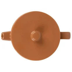 Théière avec filtre en grès terracotta 90cl - cannelé