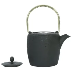 Théière en fonte et inox noir et doré 1.5L - Arty