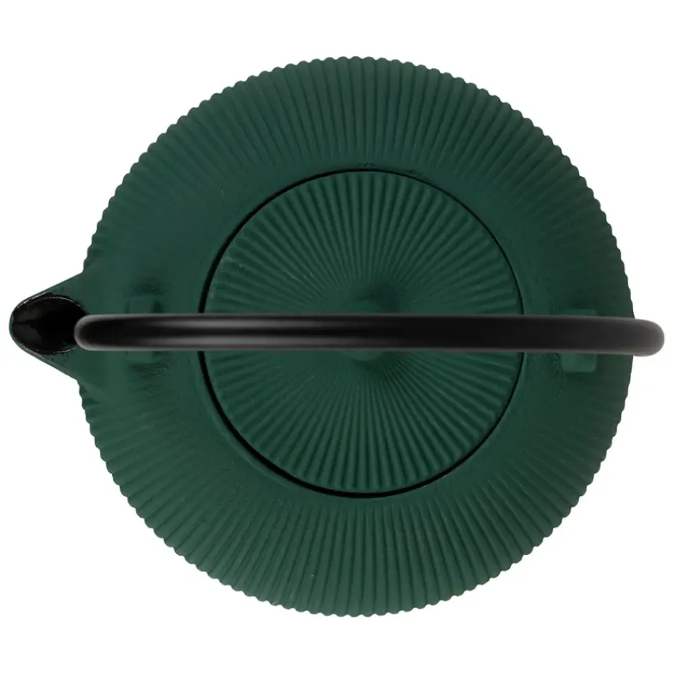 Théière en fonte émeraude avec filtre 1L - Tresse