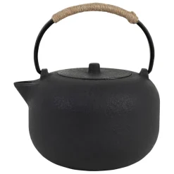 Théière en fonte noir avec filtre inox 1L - Tresse