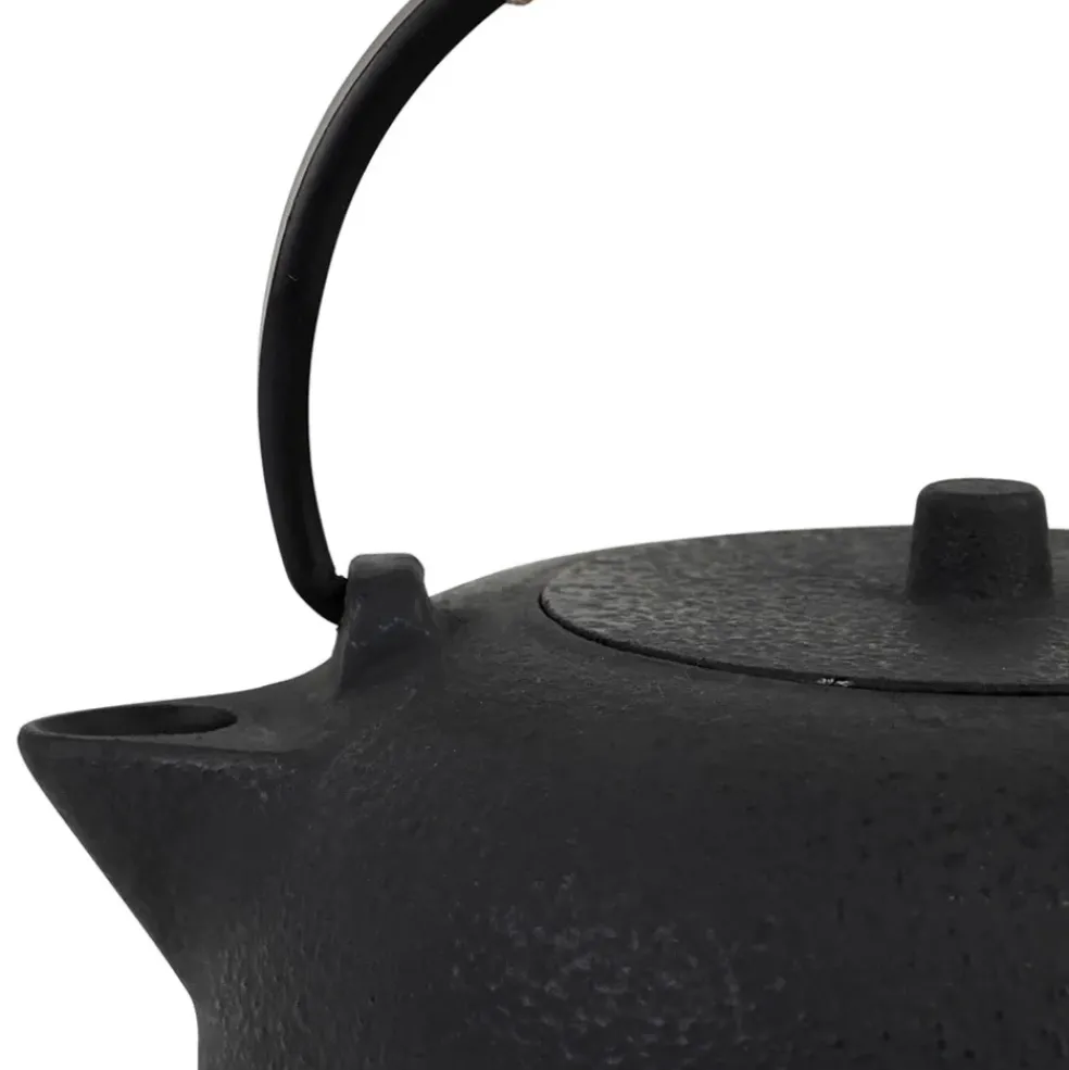 Théière en fonte noir avec filtre inox 1L - Tresse