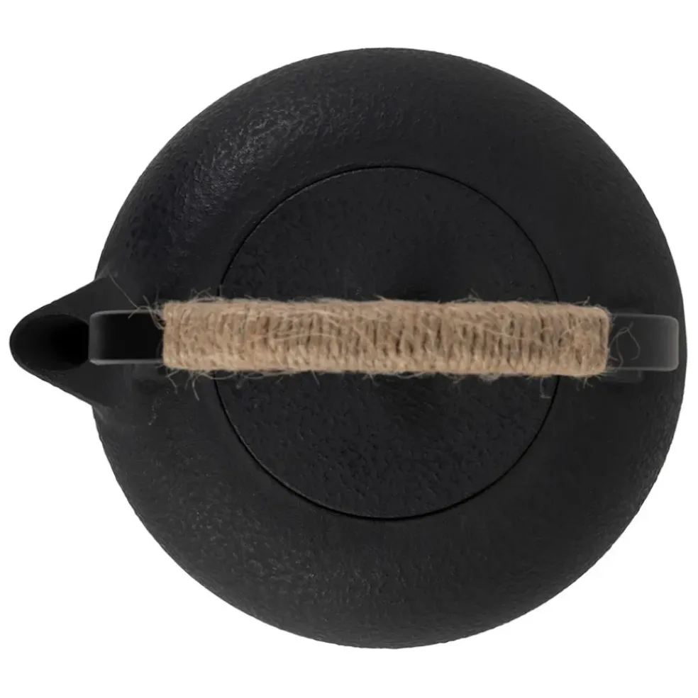 Théière en fonte noir avec filtre inox 1L - Tresse