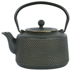 Théière en fonte noir et doré et filtre inox 1.6l - Point