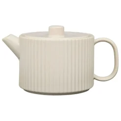 Théière en grès écru et filtre en inox 1l - Sweet Leaves